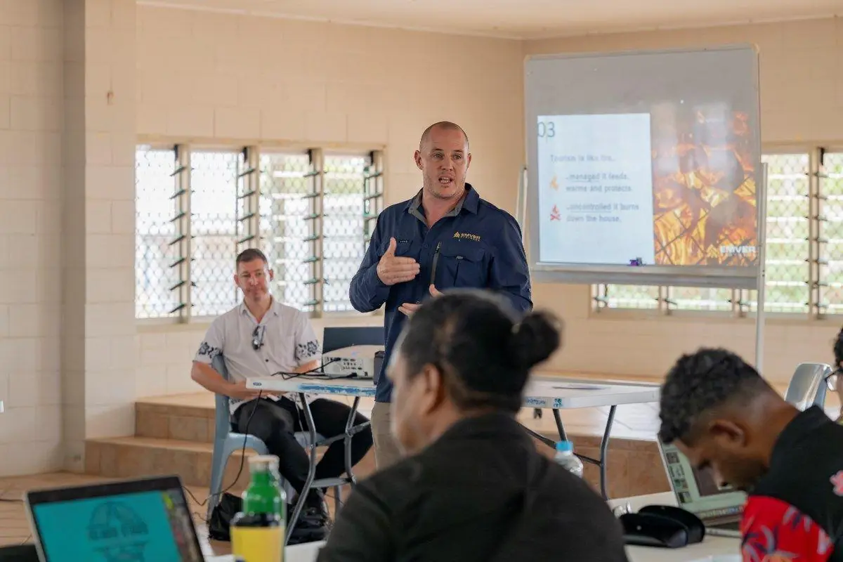John Palmer presenting to a group