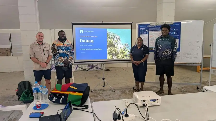 Presentation to staff on Dauan, Torres Strait